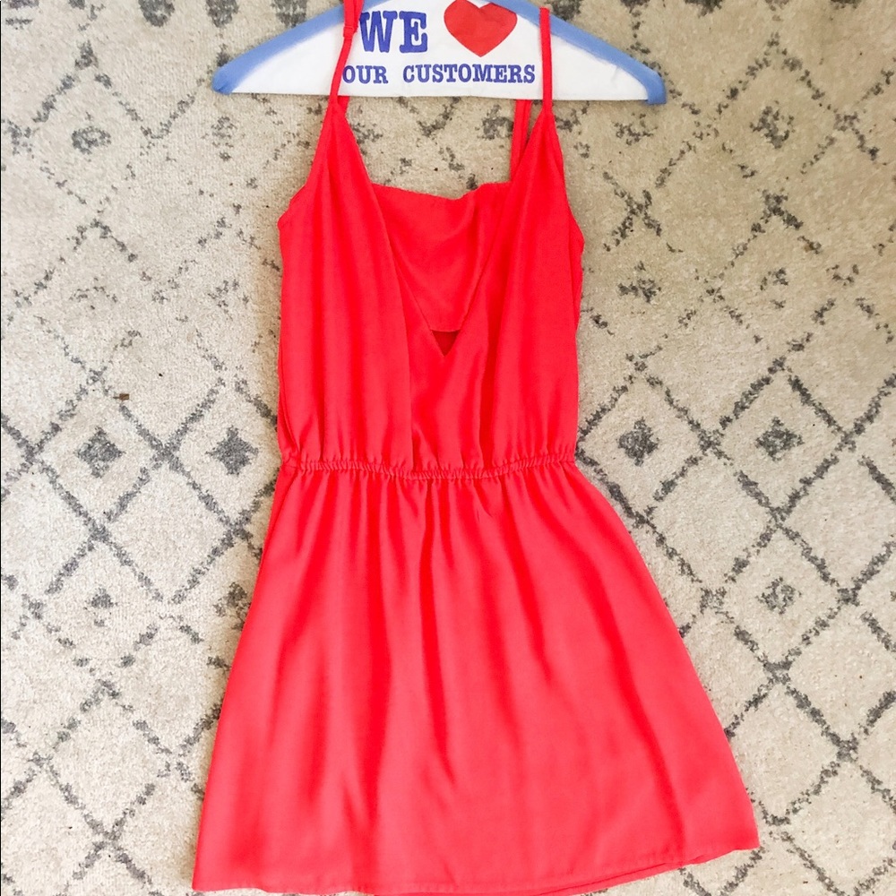 NWOT Bb Jack coral dress with fun cutout